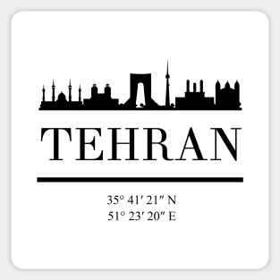 TEHRAN IRAN BLACK SILHOUETTE SKYLINE ART Sticker